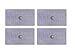 4 Elettrodi adesivi rettangolari 4x8cm con clip standard 4mm