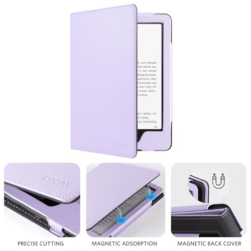 Image of CoBak Case with Stand for Kindle Paperwhite 12th Gen 2024 Released (7 inch) & Kindle Colorsoft Signature Edition - Durable PU Leather Cover with Auto Sleep Wake, Card Slot, Hand Strap Feature