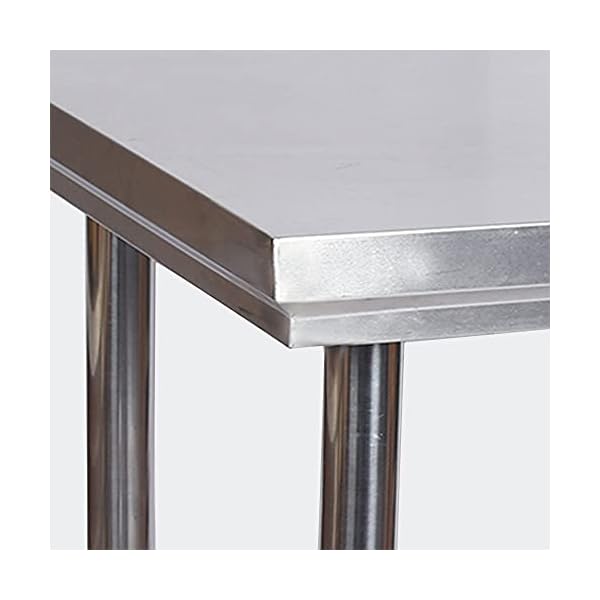 Wiltec Edelstahl Tisch Arbeitstisch Edelstahltisch mit Aufkantung 100 x 60 x 85 cm – Bild 5