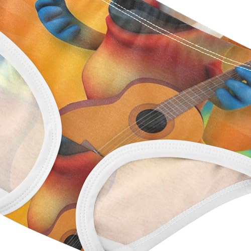 Cheerful Cartoon Parrot Orange Cute Panties Girl Toddler Underwear Custom Cotton Colorful Kids Briefs Undies 2t4