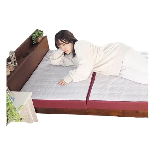 アキレス 健康サポートマットレス FloatWave スーパーハードタイプ S(シングル) グレー×ディープレッド 3つ折り 日本製 300N すごくかため 厚さ10cm[寝具・マットレス・高硬度・三つ折り・硬め] 美しい寝姿勢