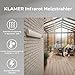 KLAMER Infrarotheizung 2600 W – WLAN Heizstrahler mit App- & Timer, Decken- & Wandmontage, Fenster-offen-Erkennung, Überhitzungsschutz, leise Strahlungswärme für Terrasse, Wintergarten & Innenräume