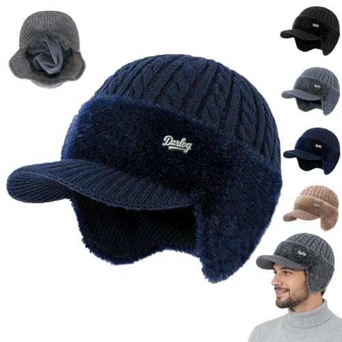 Bonnet de baseball chaud et élégant Torocky Coldshield Trapper homme avec cache-oreilles