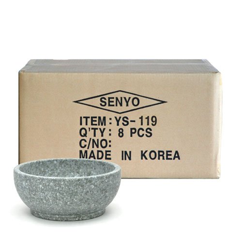 Amazon | 【本場韓国長水石】石焼ビビンバ鍋19cm 8個入ケース