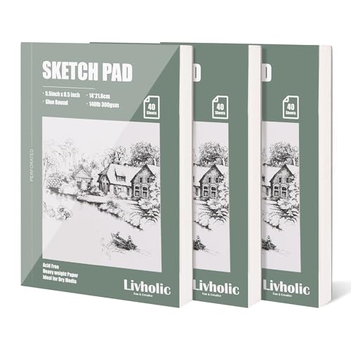 Papier à dessin sans acide et épais, le bloc idéal pour aquarelle et fusain durable