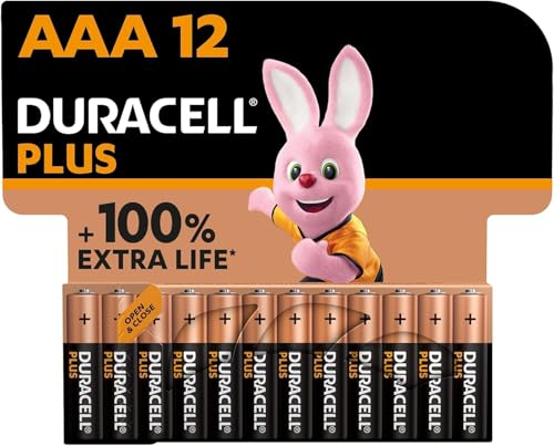 Pilas AAA Duracell Plus de 12 piezas evitan cortes de energía junto a INIU 3