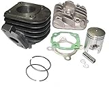 NEUER ____ ZYLINDER KIT 50ccm ____ Das Zylinderkit enthält: Graugußzylinder, Kolben, Kolbenringe, Bolzen, Clipse, Dichtungen, Zylinderkopf. ____ Bei diesem Kit handelt es sich um ein hochwertiges Ersatzteil. ____ Standard-Zylinder - Größe 40mm ____