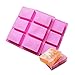 BAKER DEPOT Rectangle Silicone Mold For Handmade Soap, cake, bread 6 Holes, Set of 2