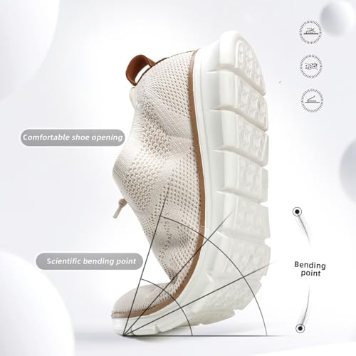 Image of Men's Casual Dress Shoes Fashion Walking Sneakers Mesh Business Oxfords Work Lightweight Soft Sole