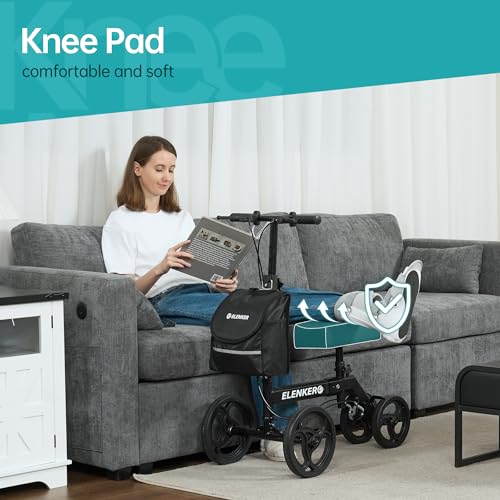 Elenker Steerable Knee Walker Deluxe Medical Scooter For Foot Injuries Compact Crutches Alternative  thumb #3