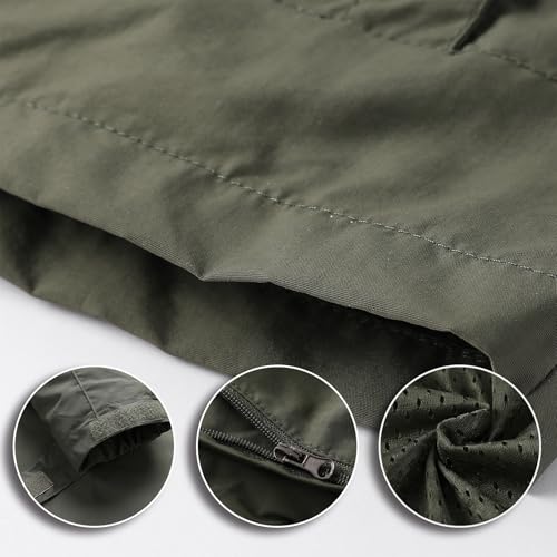 Custom Mens Rain Jacket Design Your Lightweight Waterproof Shell Windbreaker with Hood Outdoor Workwear3