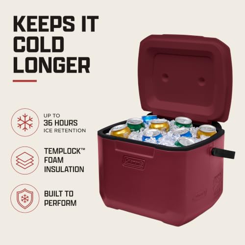 Image of Coleman Chiller 9 /16 /30 /48 /60qt Cooler with Ice Retention, Leak Resistant, Great for Camping, Concerts, Sports, and More
