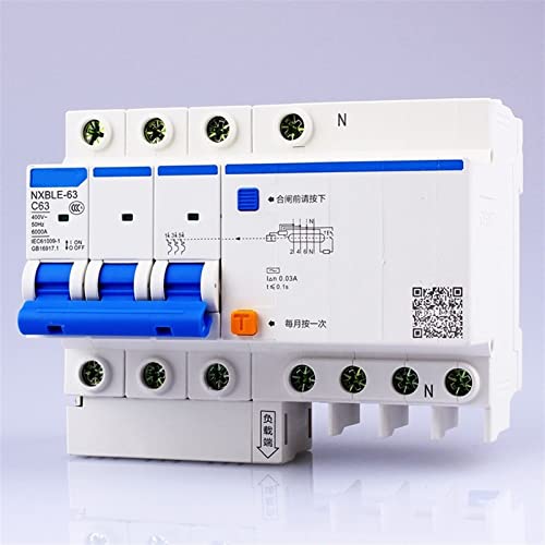Disjoncteur différentiel NXBLE-63 3P+N C63 AC230/400V de surcharge