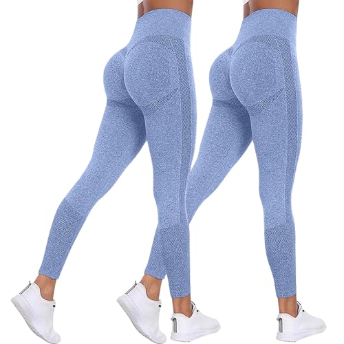 Pantalon d'entraînement taille haute femme : lot de 2 leggings gym bootcut