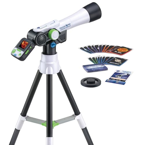 VTech - Telescopio Multimedia Aventuras espaciales, Telescopio Interactivo con Pantalla a Color, +200 Fotos y vídeos de la NASA, Juguete científico niños +7 años, Contenido en Español