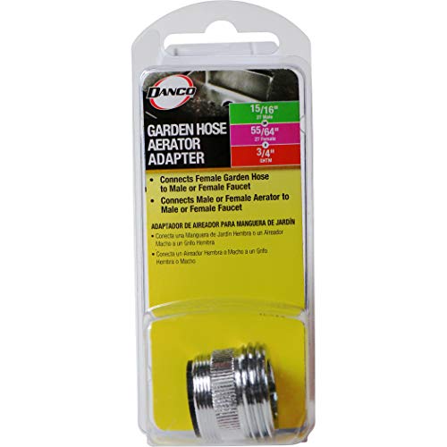 Danco Multi-Thread Garden Hose Adapter For Male To Male And Female To Male, Chrome, 1-Pack (10513) #TOP5