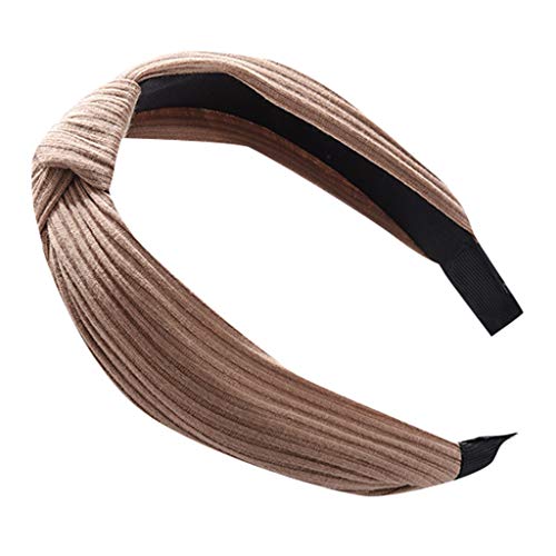 HNTDG Womens Solid Color Simple Fashion Headband Hair Band Fabric Headband