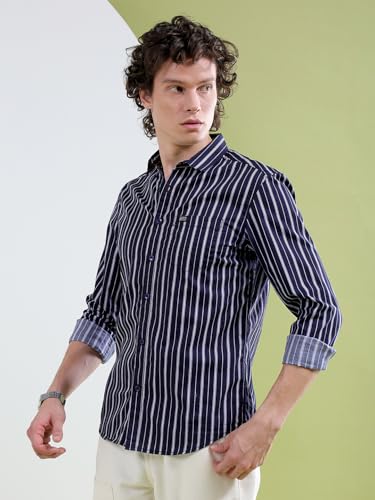 Image of The Indian Garage Co Men Slim Fit Checkered Full Sleeves Spread Collar Casual Shirt