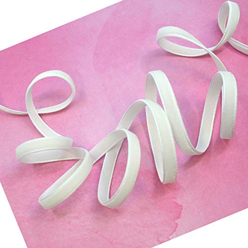 Morex Ribbon Viviana Velvet Ribbon, Soft Silky Velour, Wedding and Holiday Décor, Sewing and Crafting, Gift Wrap, 1/4" X 70 YD, White by Morex Ribbon - Used condition - Image 2