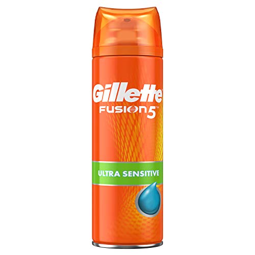 Gillette Fusion5 Ultra, Gel de afeitado de piel sensible para hombre, 200 ml