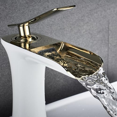 Grifo de cascada negro retro para lavabo alto LWX 6