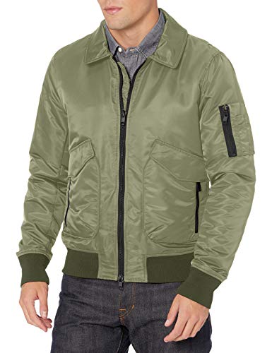 J.Lindeberg Men's Nylon Flight Jacket, Beetle, Medium Louisiana 