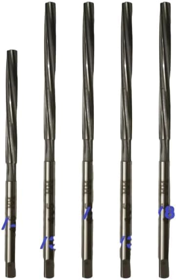 PRESIZE HSS Valve Stem Guide Reamers Set of 5 Pieces - 1/4", 9/32", 5/16", 11/32", 3/8" High-Speed Steel