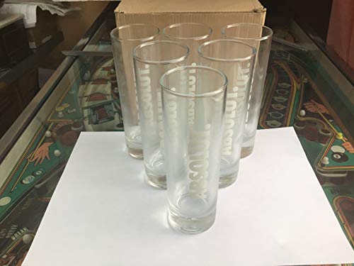 Vodka Lot de 6 Verre Tube Absolut Neuf