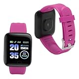 Annadue 116 Más Reloj Inteligente para Hombres Mujeres con Pantalla de Color TFT de 1.3 Pulgadas, Reloj de Fitness con Contador de Pasos, Calorías, Modo de Ejercicio, Recordatorio de (Purple)