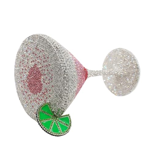 Image of Women Goblet Rhinestone Evening Bag Cocktail Cup Diamond Clutch Funny Crystal Prom Handbag Wedding Purse for Party