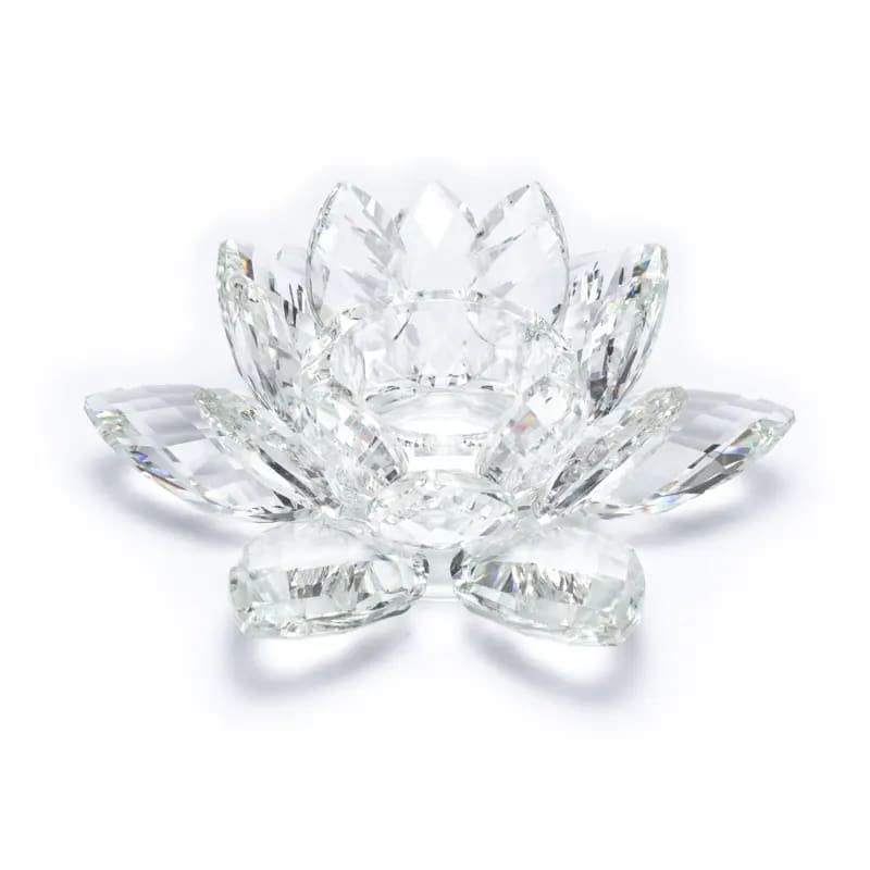 Lotus Kerzenhalter Kristall L - 9.5x20cm