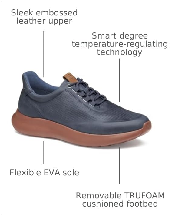 Image of Johnston & Murphy Men's Amherst 2.0 Embossed Leather U-Throat Casual Shoe