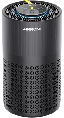 AIRROMI Air Purifier for Bedroom with HEPA 3-in-1 Filter, Pet Air...