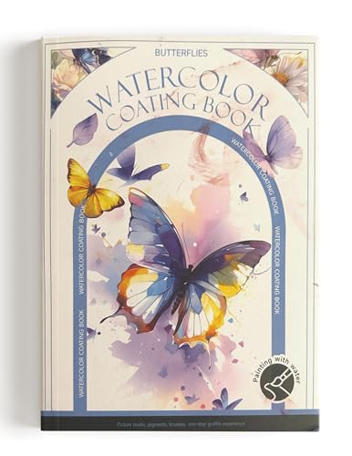 Image of CRAFTMATE Pocket Watercolor Painting Book | Paint with Water Coloring Books for Teens and Adults | Travel Arts and Crafts Kit for Kids and Adults