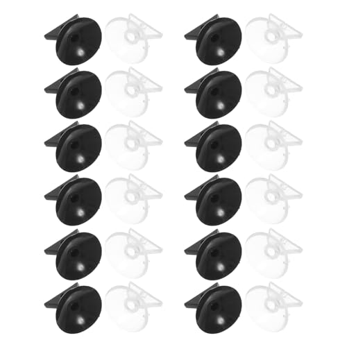 Gadpiparty Extractor de Bombillas Ventosa para Focos Gu10, 24 Unidades (12 Transparentes 35mm 12 Negras 35mm), Herramienta Pequeña y Práctica para Quitar Bombillas Halógenas en