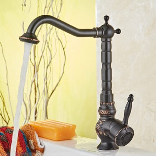 Amazon | Antique Brass Bathroom Faucet Washbasin Retro Classic