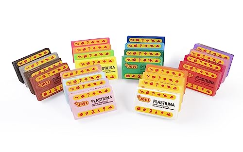 Jovi-Plastilina-pack-Reusable-and-Non-drying-modeling-clay-Set-of-24-175-oz-bars-100-vegetable-based-24-colors-assortment-Gluten-Free-Non-Toxic-Great-for-Home-and-School-Use-P7024