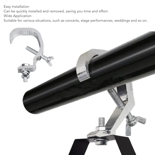 Abrazaderas de Luz de Escenario, Aleación de Aluminio, Gancho Tipo C, 30-52mm, para Iluminación DJ, Luces Par, Focos, 10 Unidades