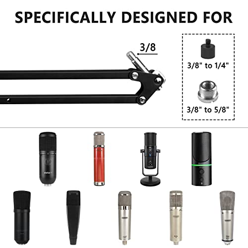 GEEKRIA for Creators Microphone Arm Mic Boom Arm Mount with Table Flange Mount Adapter - Image 4