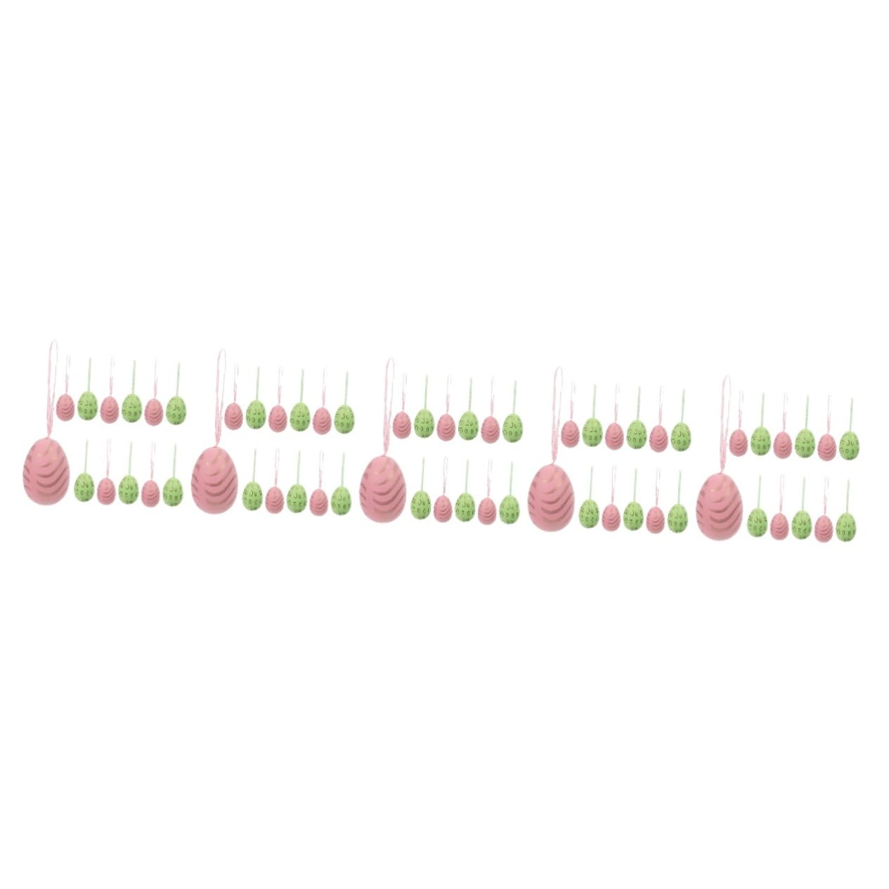 Cabilock 5 Set Uova Di Pasqua Easter Egg Ornamenti Per Uova Decorazione Di Pasqua Ciondolo Albero Ornamenti Appesi Per Festival Decorazione Da Appendere All'uovo Plastica 12 Pezzi * 5