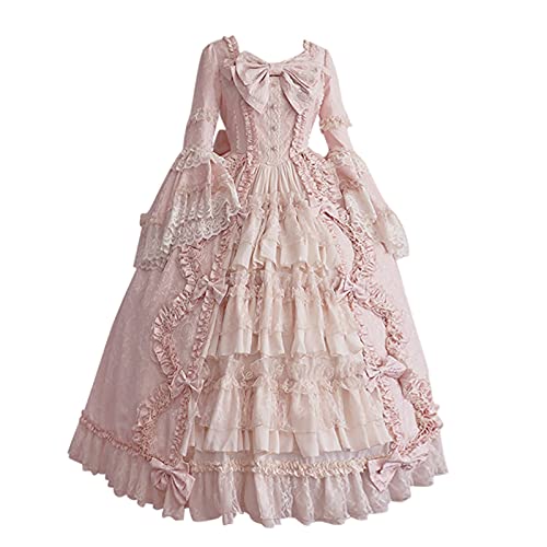 Court Rococo Baroque Marie Antoinette Ball Dresses 18th Century Renaissance Historical Period Dress Gown for Women Pink
