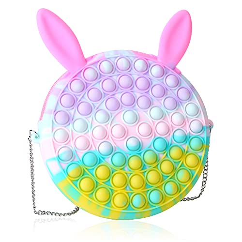 Pop Fidgets Toy Purse Bag for Girls,Popper Bubbles Fidget Toys for Girls Handbags,Simple Pop Crossbody Purse Anxiety Sensory Fidget Toy,Christmas Birthday Party Fidgets Gifts for Girls 10-12