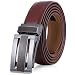 Marino Men’s Genuine Leather Ratchet Dress Belt with Linxx Buckle, Enclosed in an Elegant Gift Box - Brown - Style 163 - Adjustable form 28" to 44" Waist