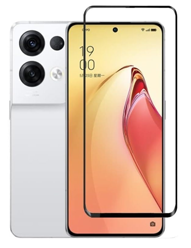 Image of 100FIT Tempered Glass Screen Protector Compatible For Oppo Reno 8 Pro 5G With Edge To Edge Coverage And Easy Installation Kit