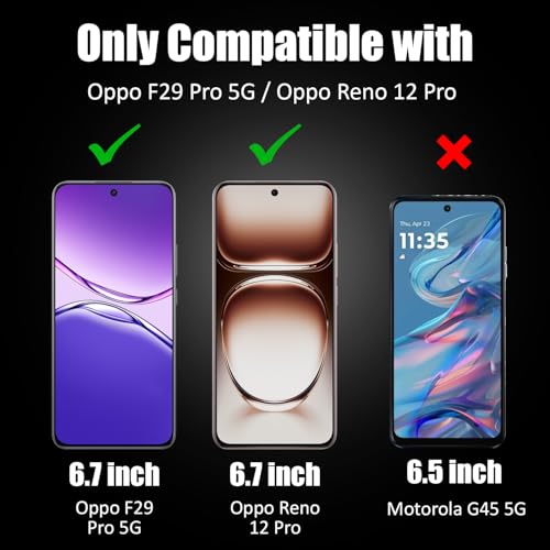Image of AIBEX UV Curved Tempered Glass for Oppo F29 Pro 5G / Oppo Reno 12 Pro| Full Screen Edge-to-Edge Protection | UV Glue & UV Light Included | 9H Hardness | Anti-Bubble | Scratch Resistant | HD Clarity