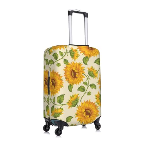 Beautiful Yellow Sunflower Print Luggage Suitcase Covers Elastic Washable Luggage Protector Luggage Covers For Suitcase3