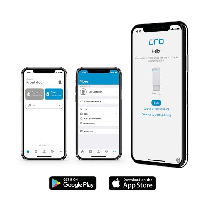 EKEY UNO 200328 Vingerafdrukscanner met accu incl. Nuki Smart Lock Pro (4e generatie) zwart, Op accu werkende upgradeset voor alle gangbare deuren, zwart - Afbeelding 6