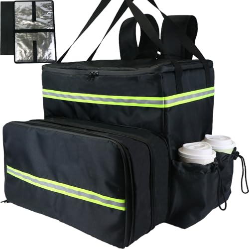 MEODOASSY Large Insulated Food Delivery Backpack for Pizzas