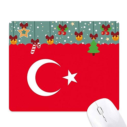 Tapis de souris Turquie en caoutchouc pour bureau de Noël et accessoire informatique de fête