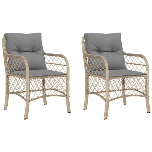 VidaXL Sillones de Jardín con Cojines 2